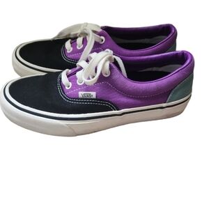 Purple & black vans sneakers